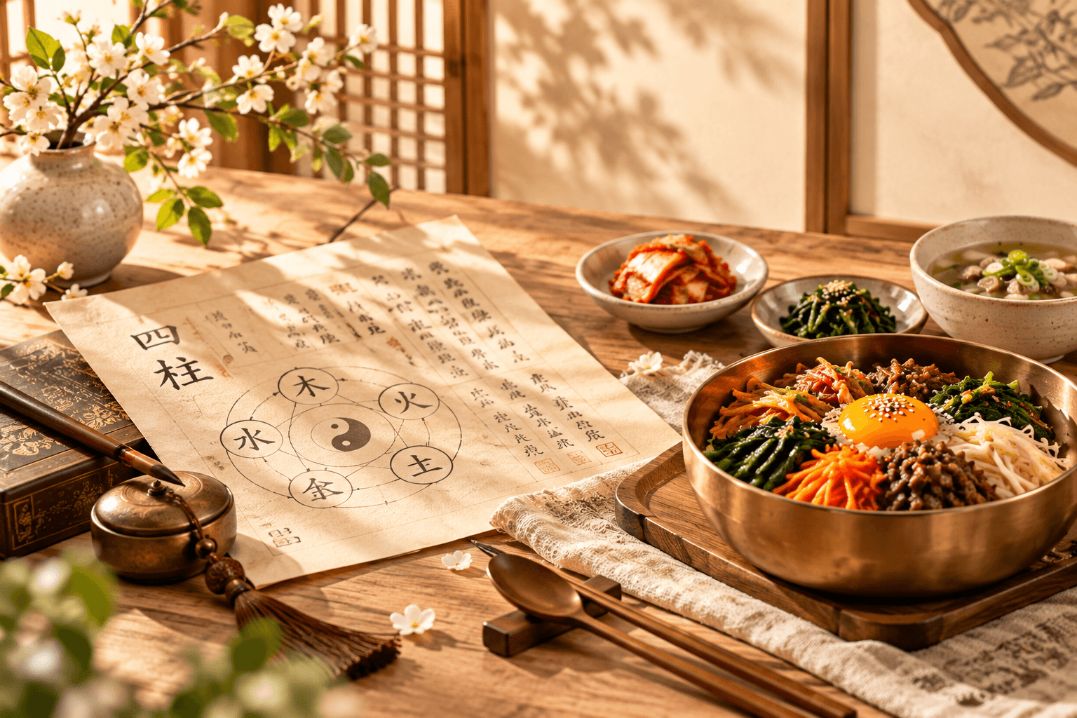 사주와 음식의 만남
